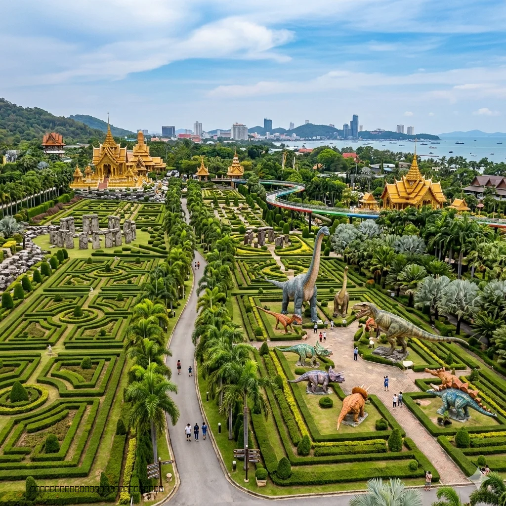 Nong Nooch Tropical Garden Dinosaur Valley life-sized replicas and photography spots