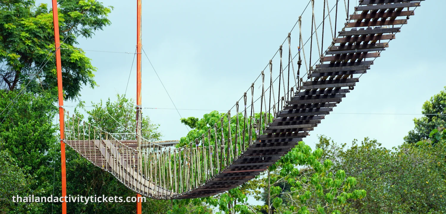 Adventure zipline park Pattaya Thailand overview