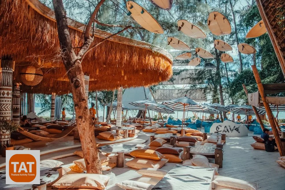 Cave Beach Club Pattaya beachfront café with Bohemian-style décor