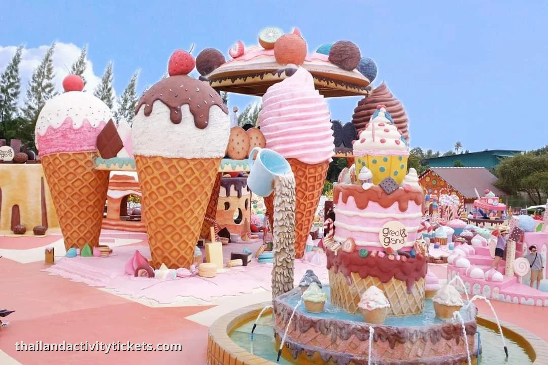 Giant ice cream sculptures Great and Grand Sweet Destination Pattaya