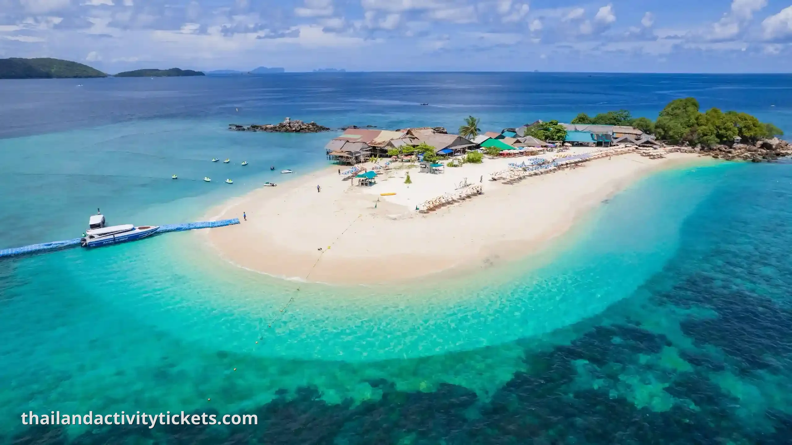 Bamboo Island white sand beach on Phi Phi speedboat tour from Krabi