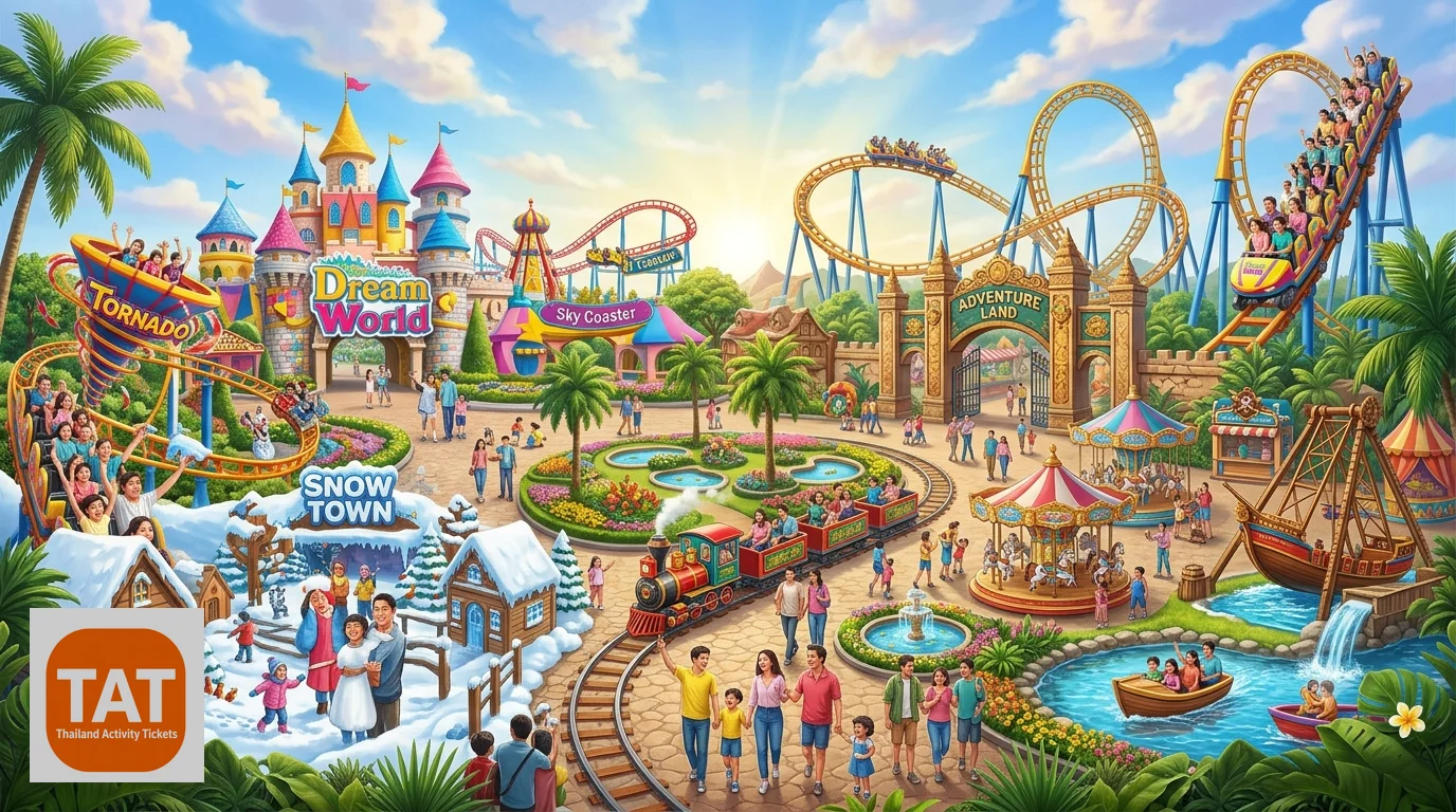 One Day at Dream World Bangkok- How to Ride Everything (Including Snow Town) Without Wasting Time