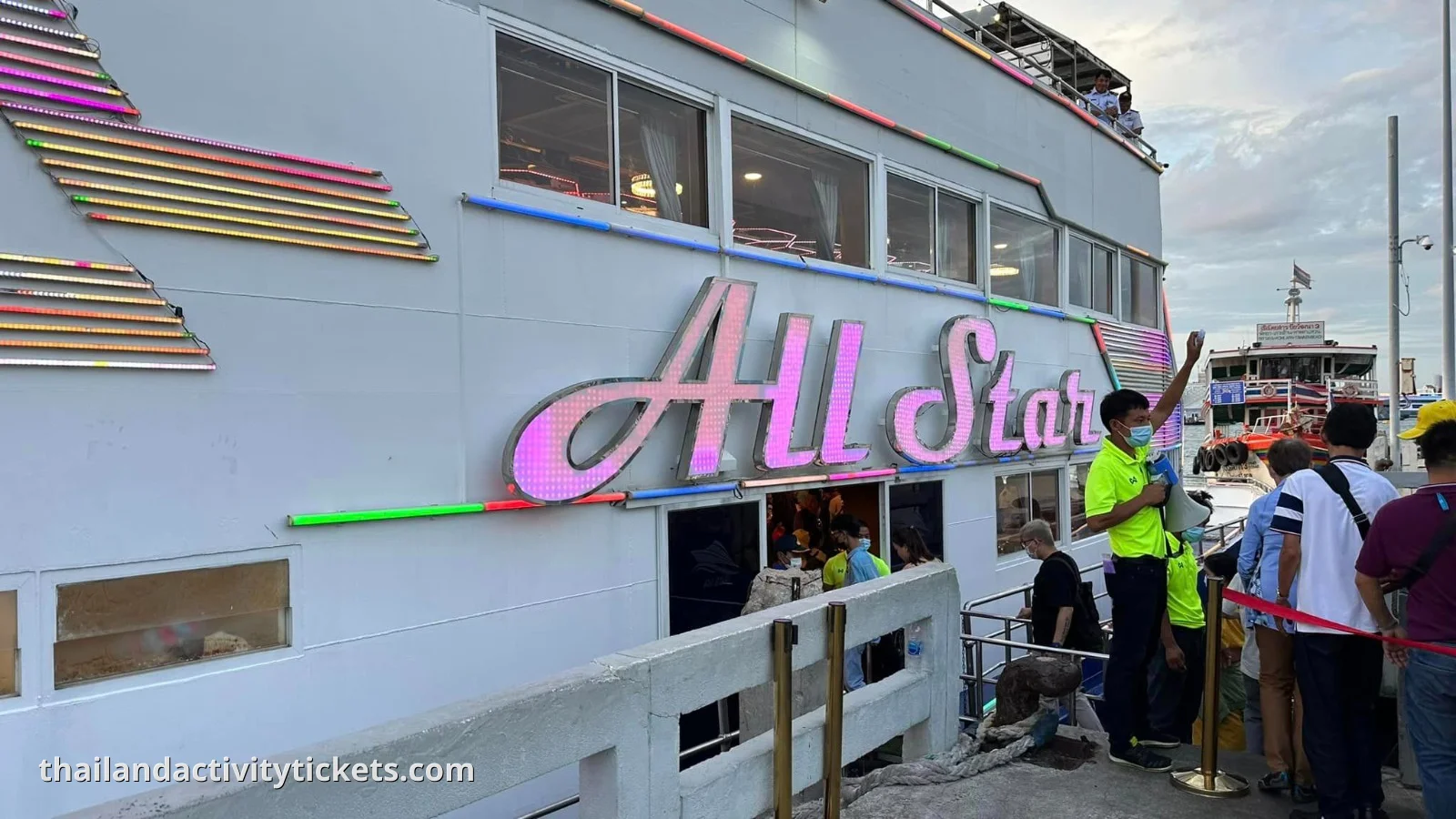 Official All Star Cruise Pattaya boarding voucher for Pier E entrance