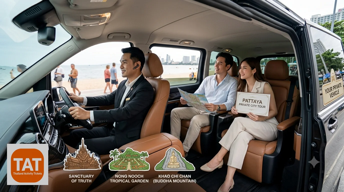 Private air-conditioned vehicle for Pattaya sightseeing tour