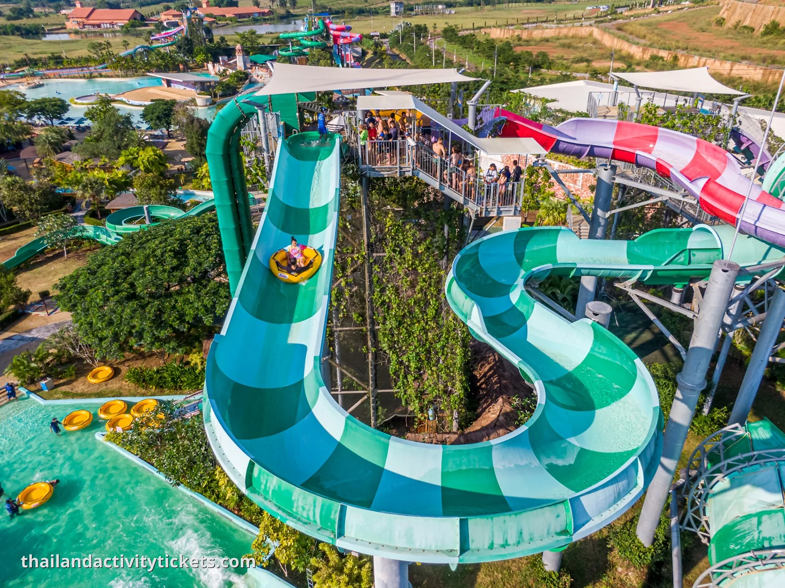 High speed slides Ramayana water park Pattaya attractions