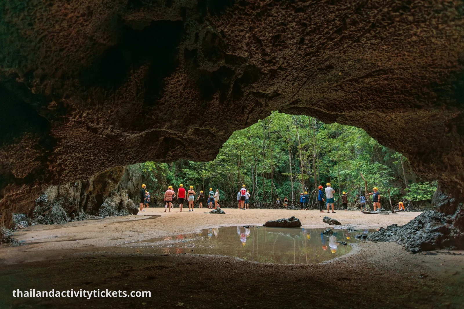 Canoeing Phang Nga Bay limestone caves Phuket Thailand
