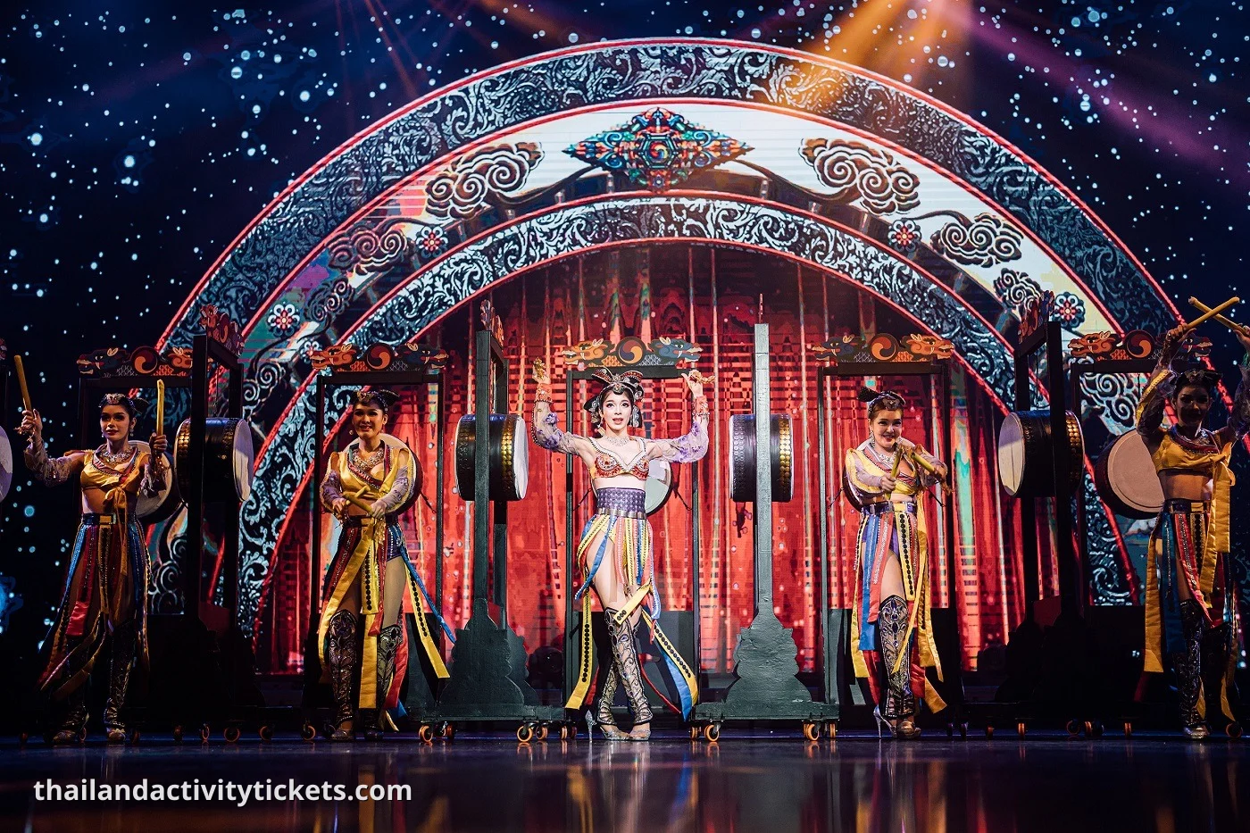 Stage show lighting effects Simon Cabaret Phuket performance