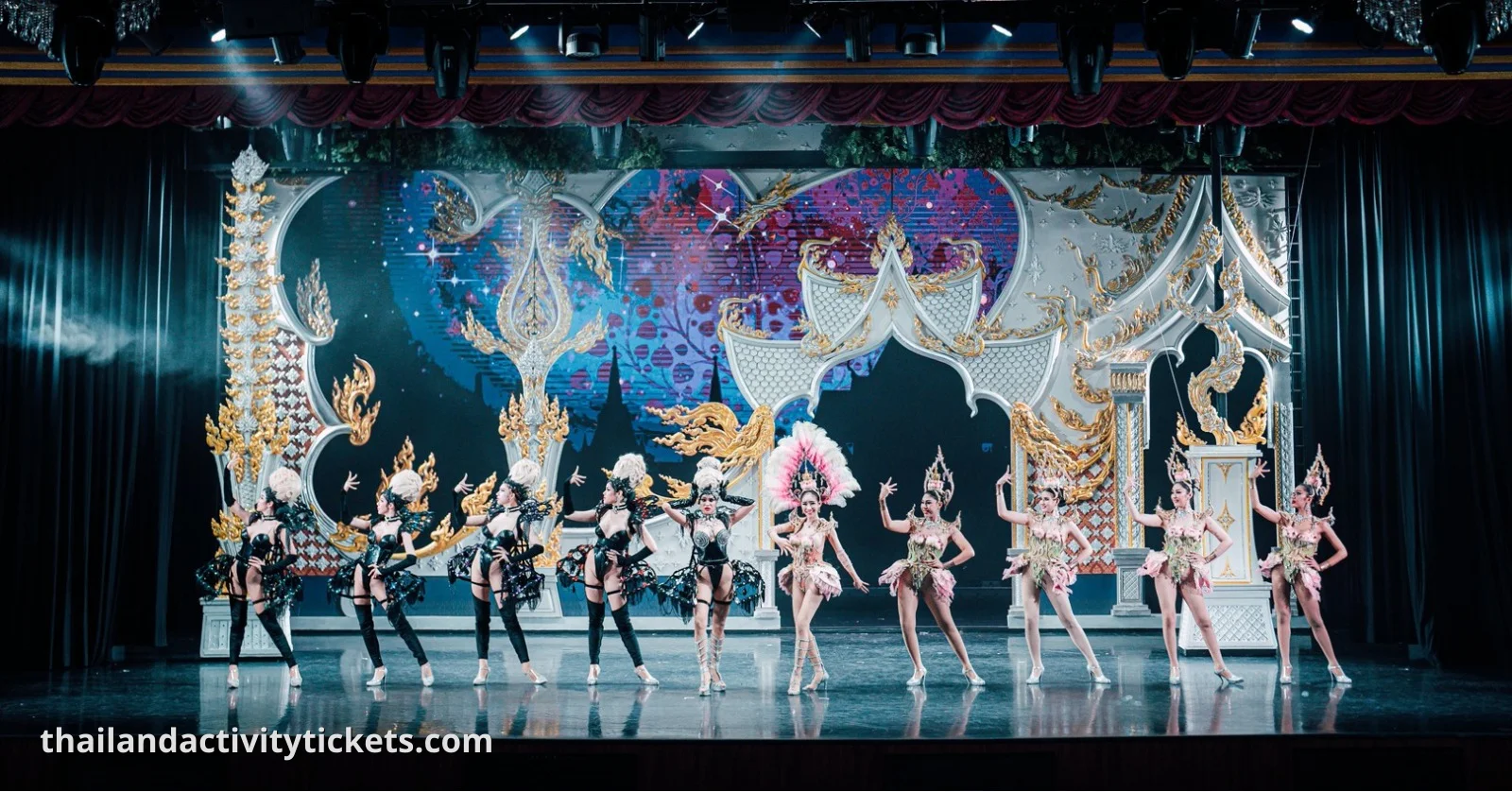 Glamorous costumes Simon Cabaret Phuket performers
