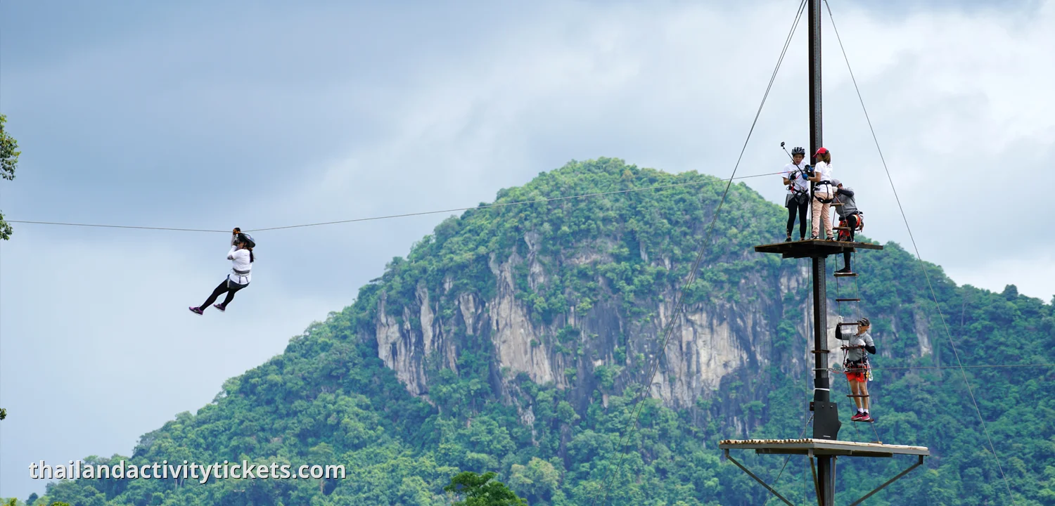 Rope bridges Tarzan Adventure Pattaya zipline course