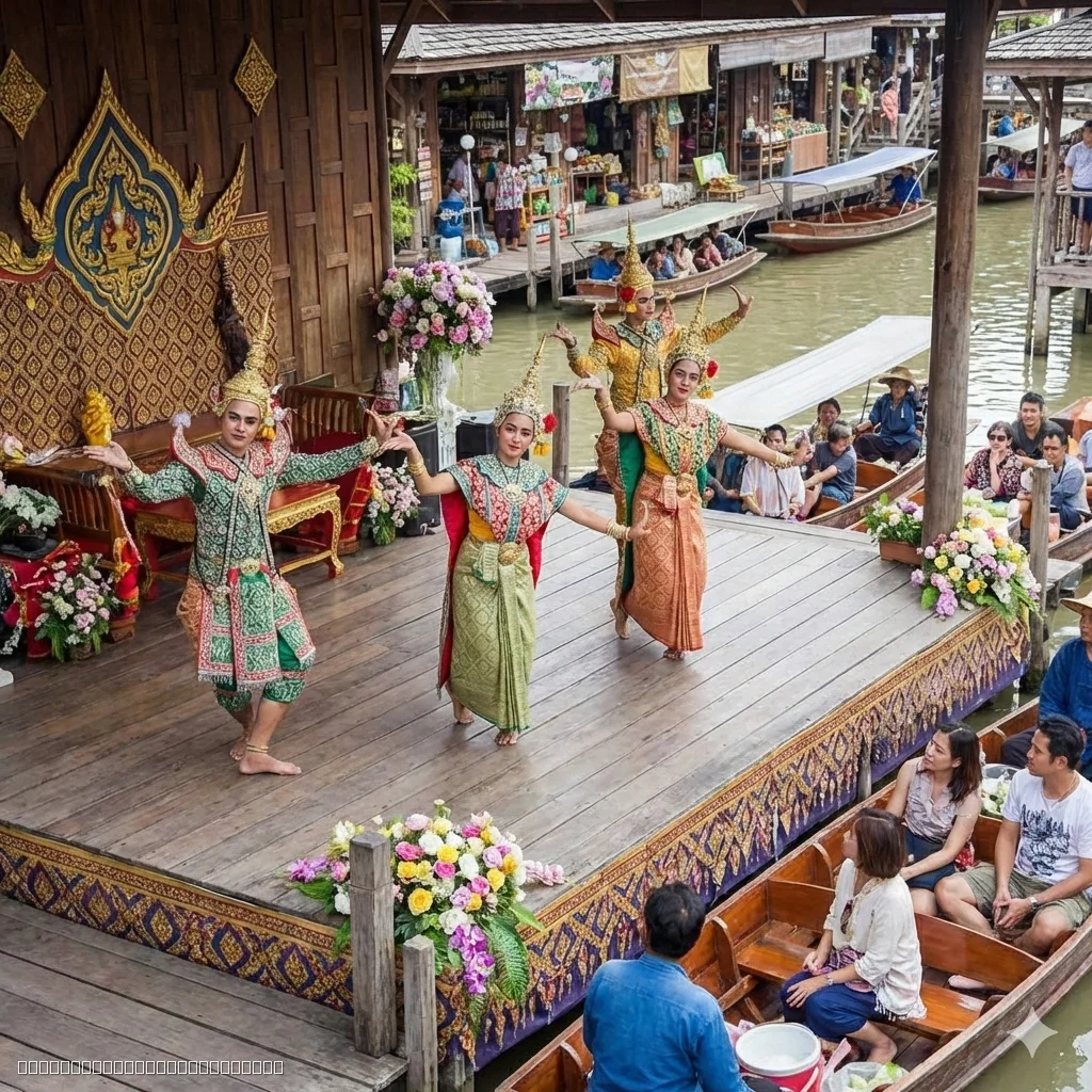 Pattaya Floating Market map and 4 regions cultural zone guide