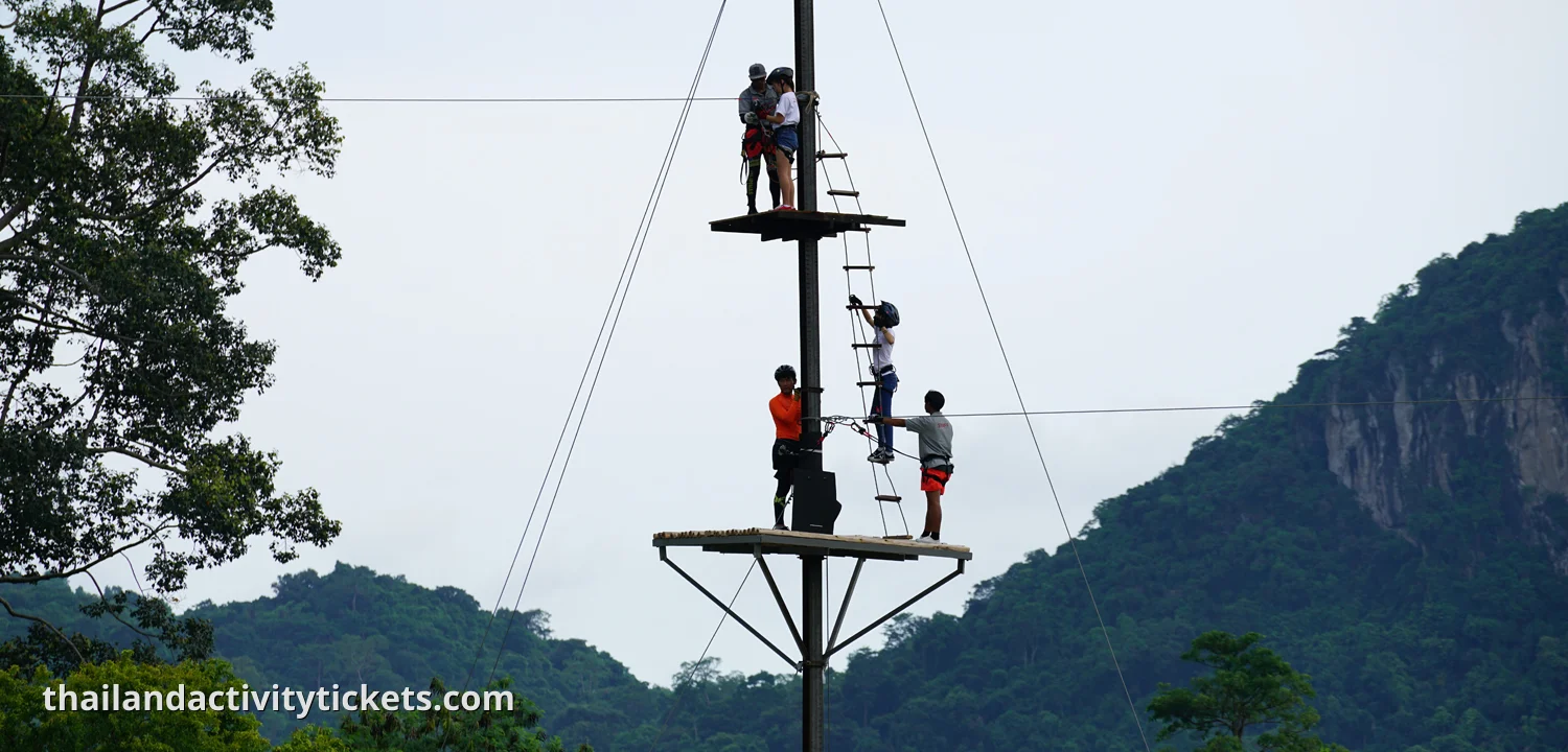 Thrilling zipline Pattaya jungle adventure experience