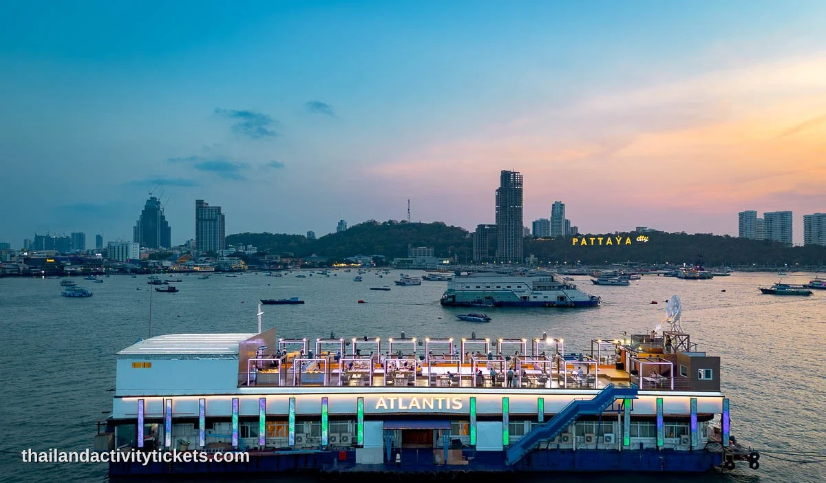 Sunset view from Atlantis Ocean Sky PLUS Pattaya cruise