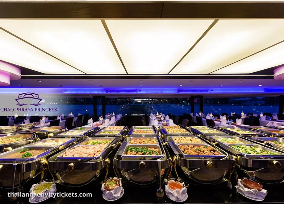 Buffet dinner on Chao Phraya Princess cruise Bangkok