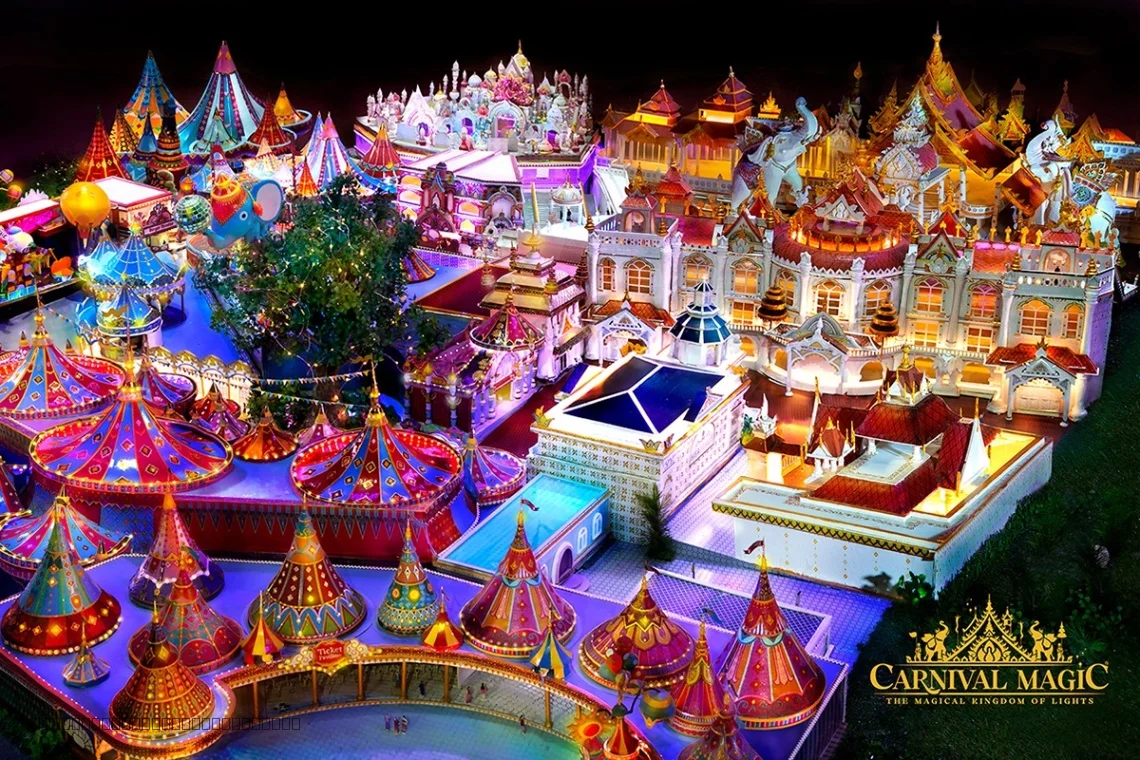 Kingdom of Lights walking trail featuring over 40 million LEDs in Phuket