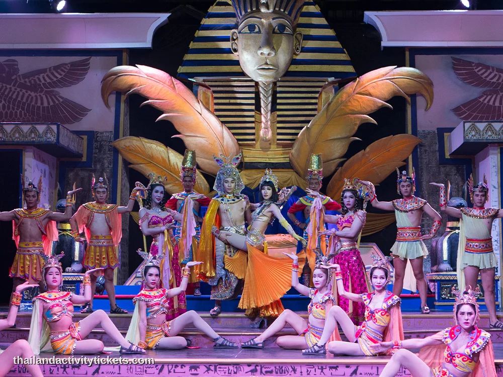 Stage lighting effects at Miracle Cabaret Show Chiang Mai