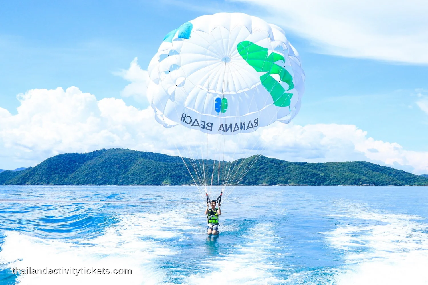 Water activities at Coral Island Phuket parasailing and banana boat