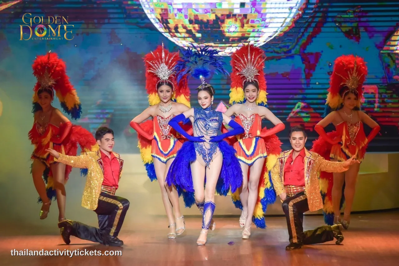 Colorful stage performance Golden Dome Cabaret Bangkok
