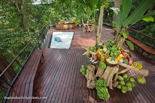 Thai meal served at Hanuman World Phuket adventure park