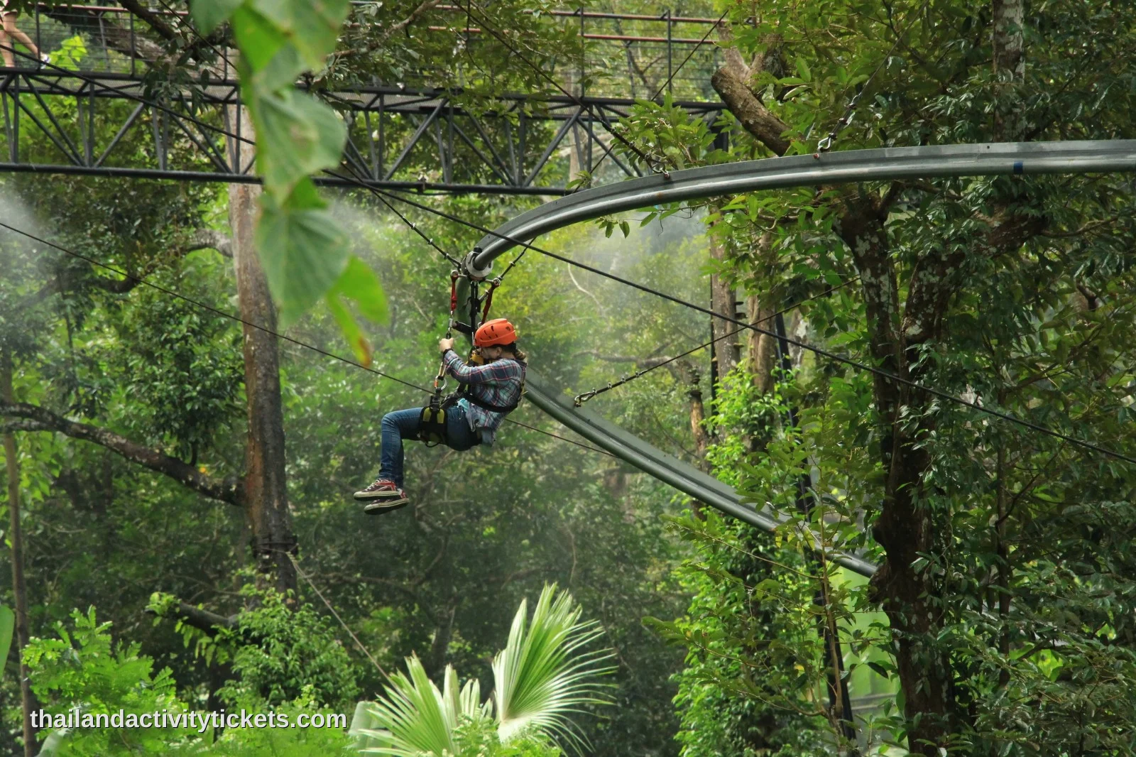 Aerial view of rainforest at Hanuman World Phuket