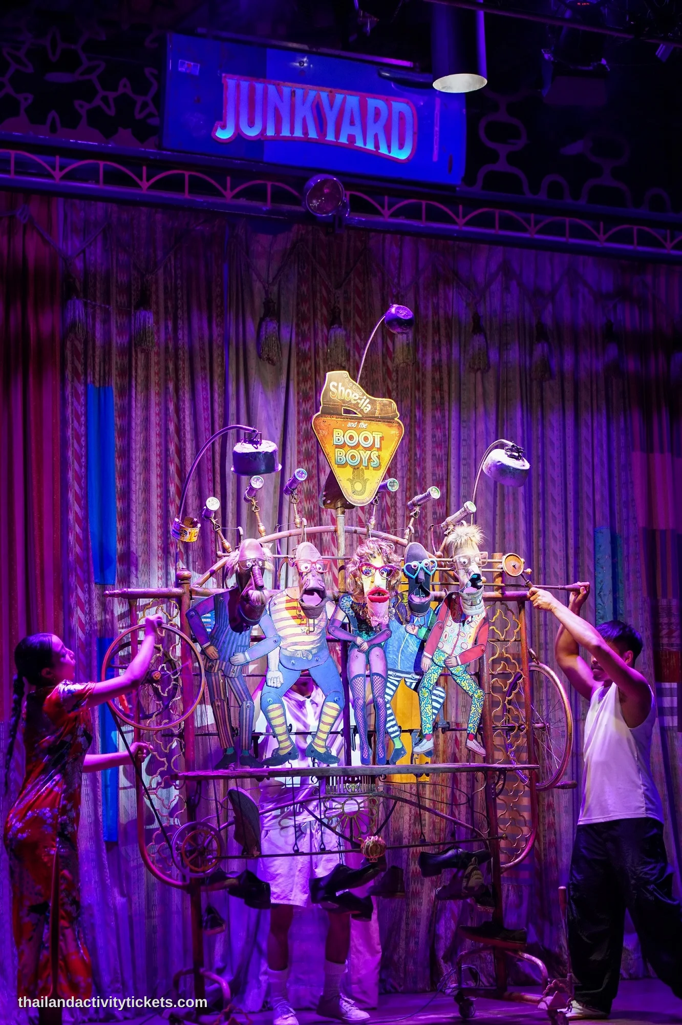 Creative artistic interior of Junkyard Theatre Phuket