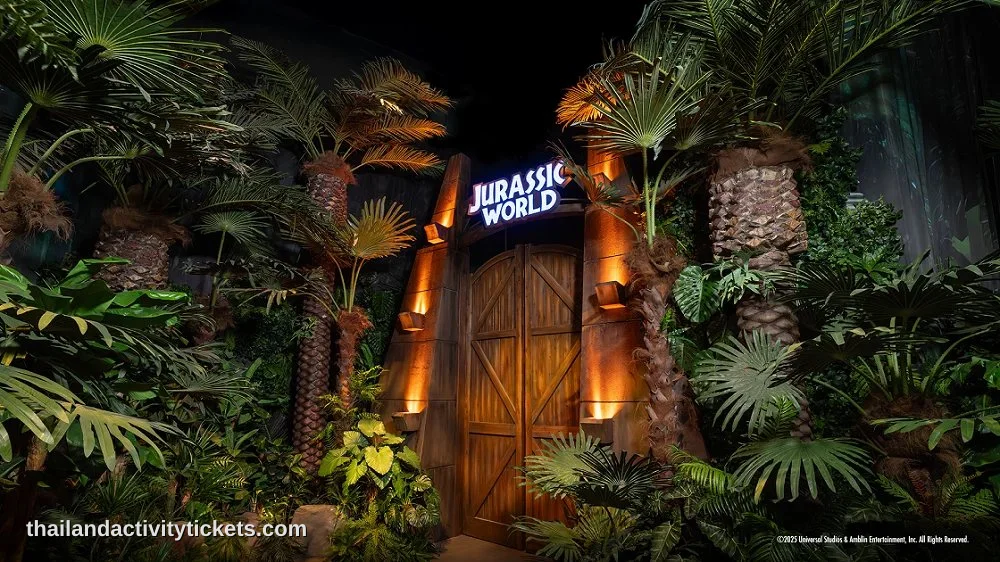 Entrance gate of Jurassic World The Experience Bangkok