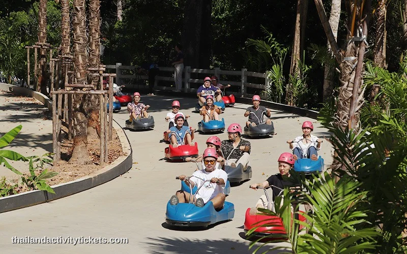 Luge 2 rides experience at Hanuman World Phuket jungle adventure park