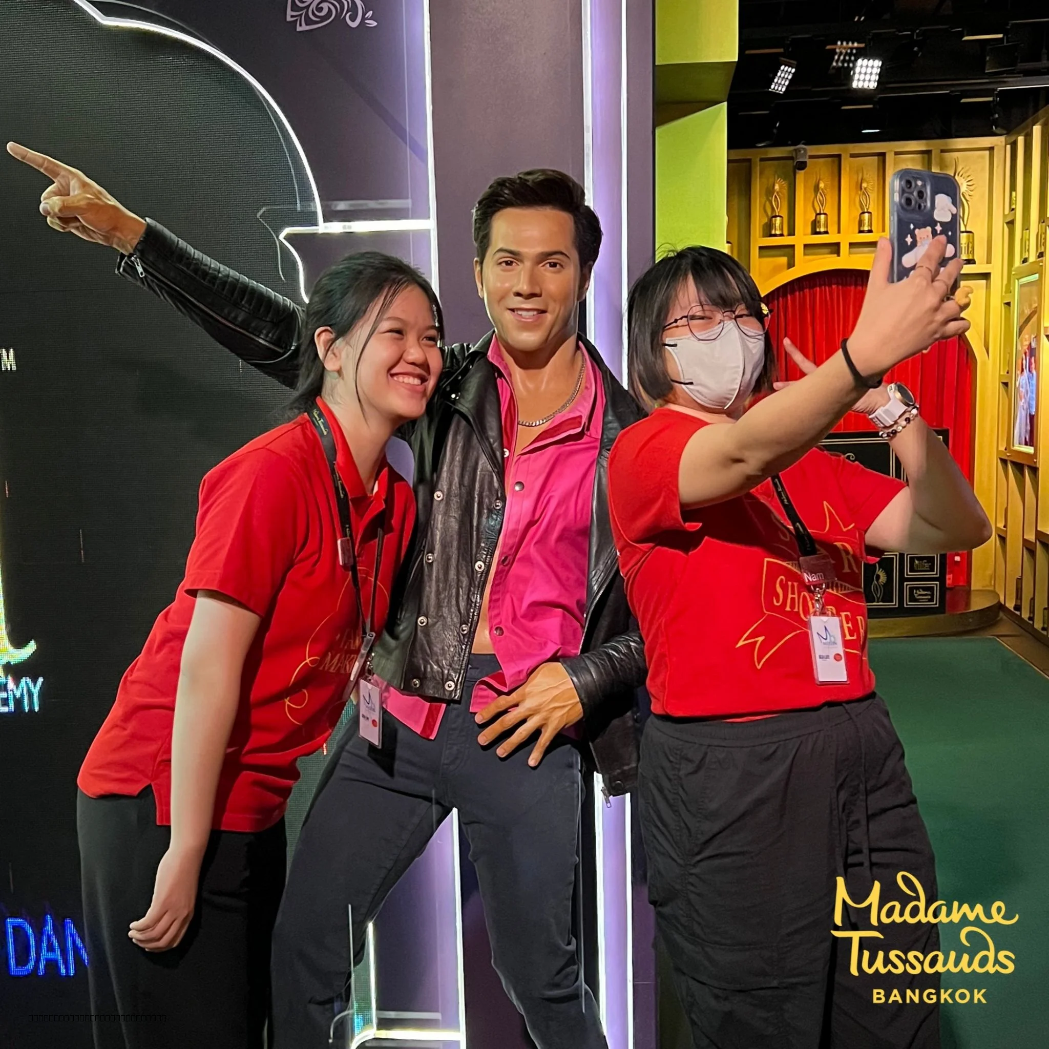 Visitors taking selfies at Madame Tussauds Bangkok Thailand