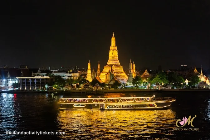 Wat Arun night view from Meridian Dinner Cruise