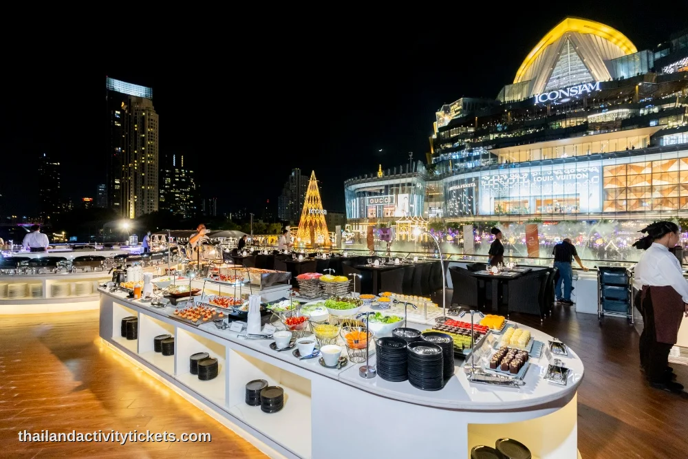 International buffet dinner on the Opulence Cruise