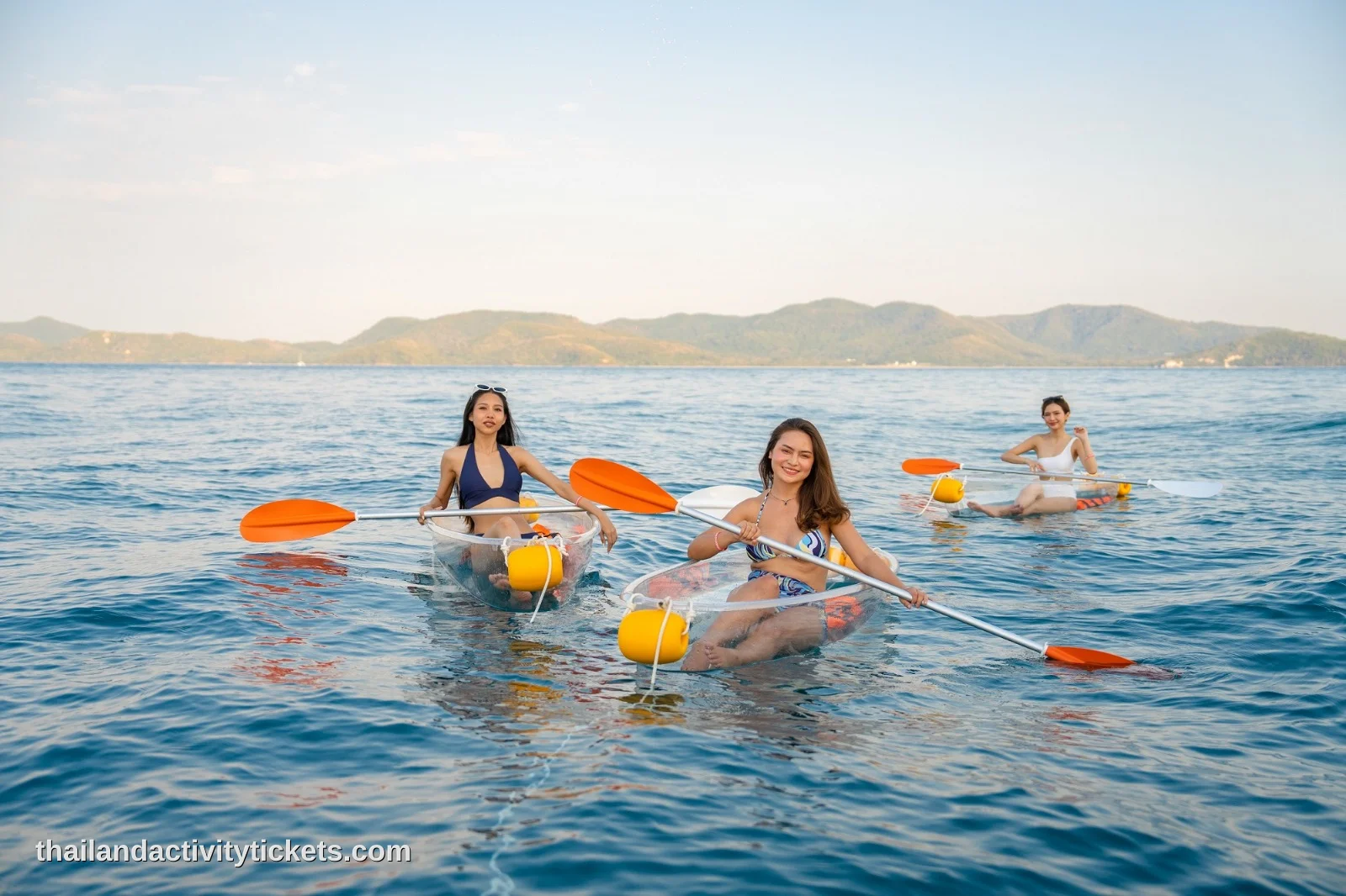 kayaking and paddleboarding in pattaya catamaran island hopping tour