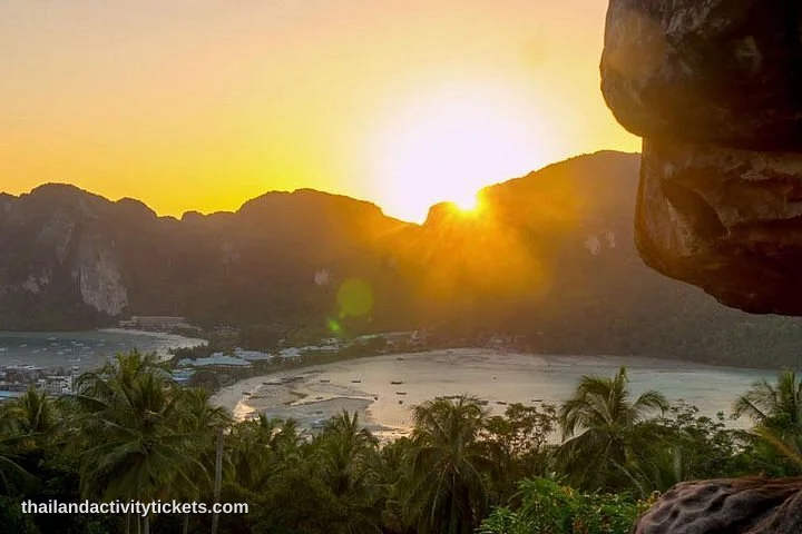 Sunset cruise view near Phi Phi Islands