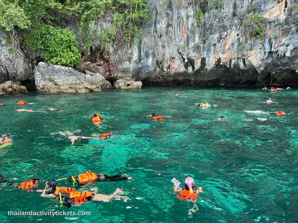 Snorkeling with glowing bioluminescent plankton in Krabi at night