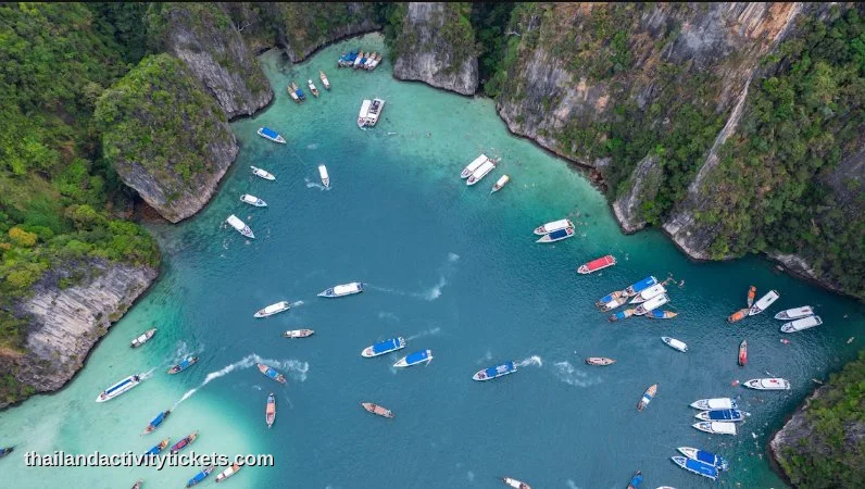 Crystal clear water at Pileh Lagoon Phi Phi