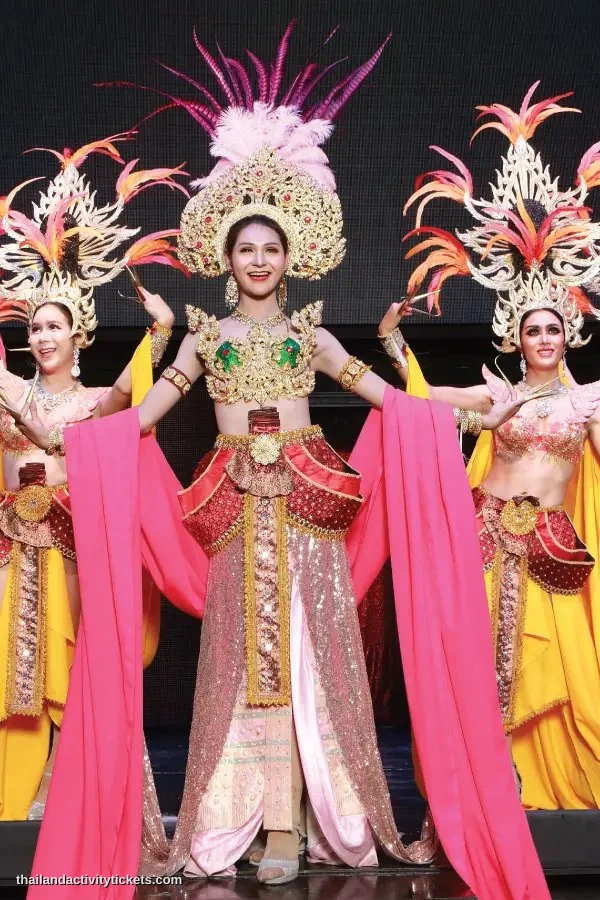 Stage lighting and effects at Siam Dragon Cabaret Chiang Mai