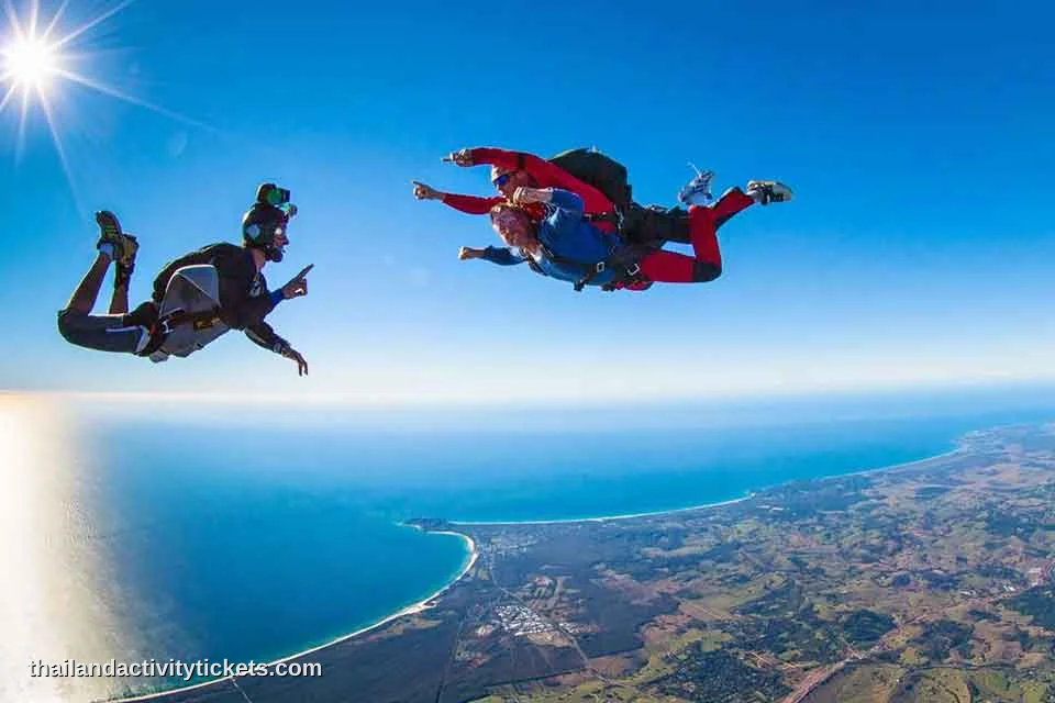 Skydiving from 13,000 feet over Pattaya Thailand