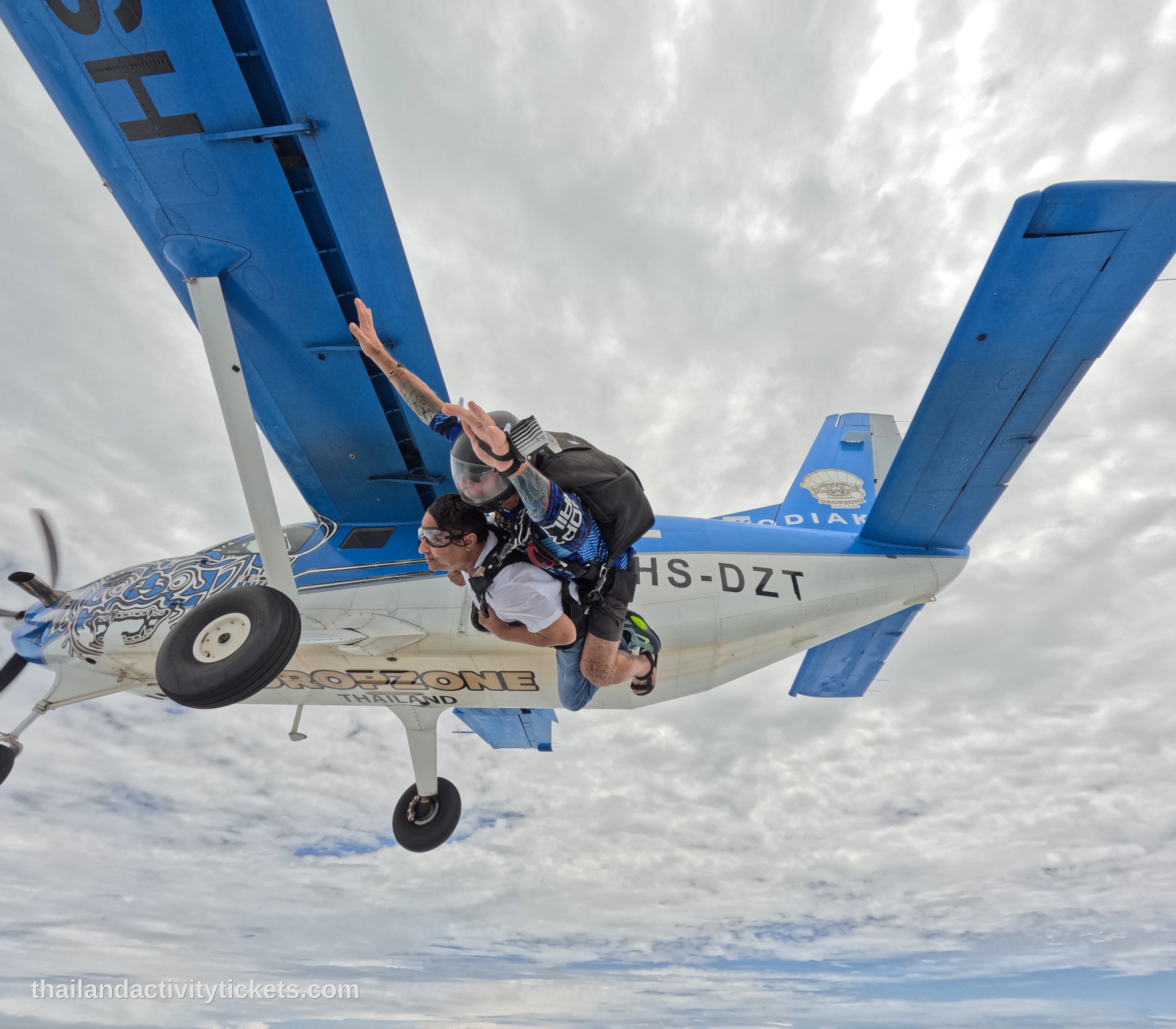 Professional tandem skydive in Thailand