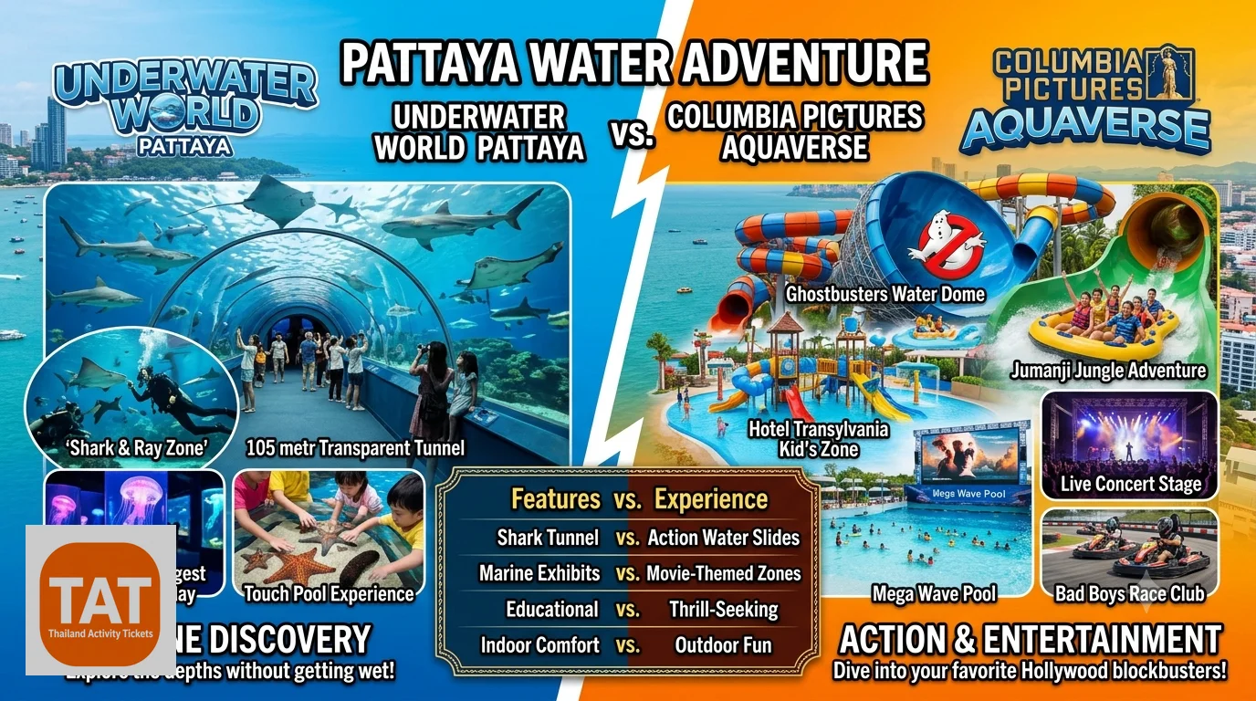 Underwater World Pattaya vs Columbia Pictures Aquaverse